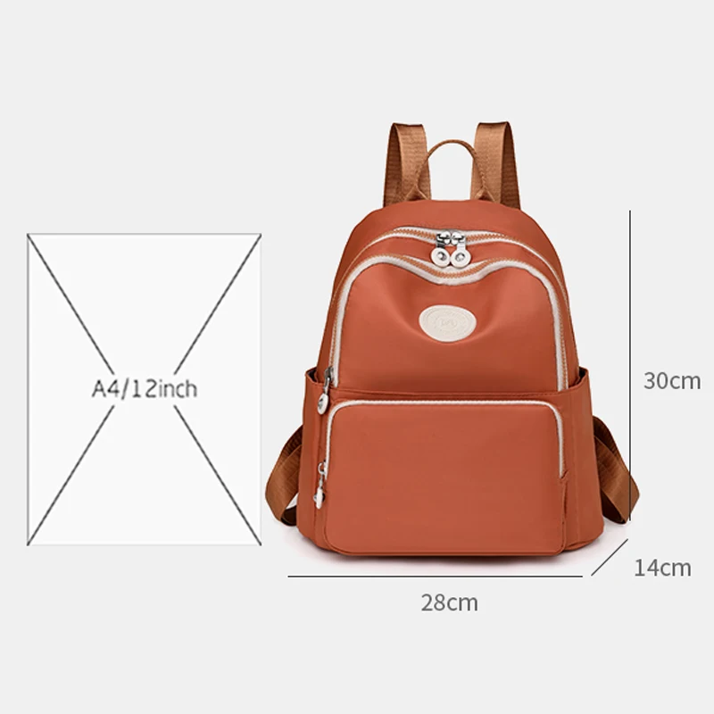 Women's Backpack Large Capacity Casual Travel Bagpack for Teenage Girl High Quality Nylon Cloth Rucksack School Bookbag Mochilas