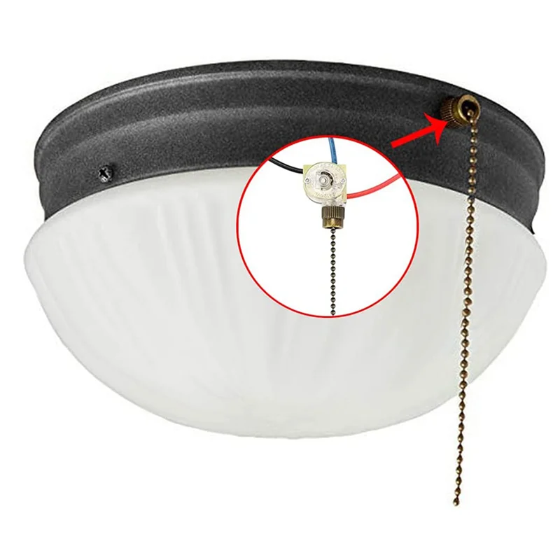 

Hot Sale-6Pack Ceiling Fan Light Switch ZE-110 Fan Switch 3 Way Speed Fan Switch Ceiling Pull Chain Switch Replacement