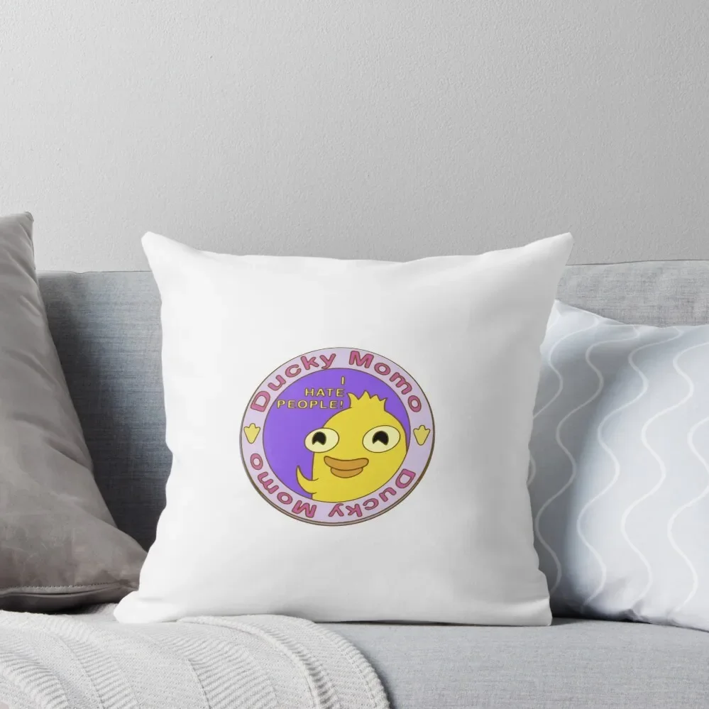 Ducky Momo I Hate People plate Throw Pillow Cushions For Decorative Sofa luxury sofa pillows Pillow