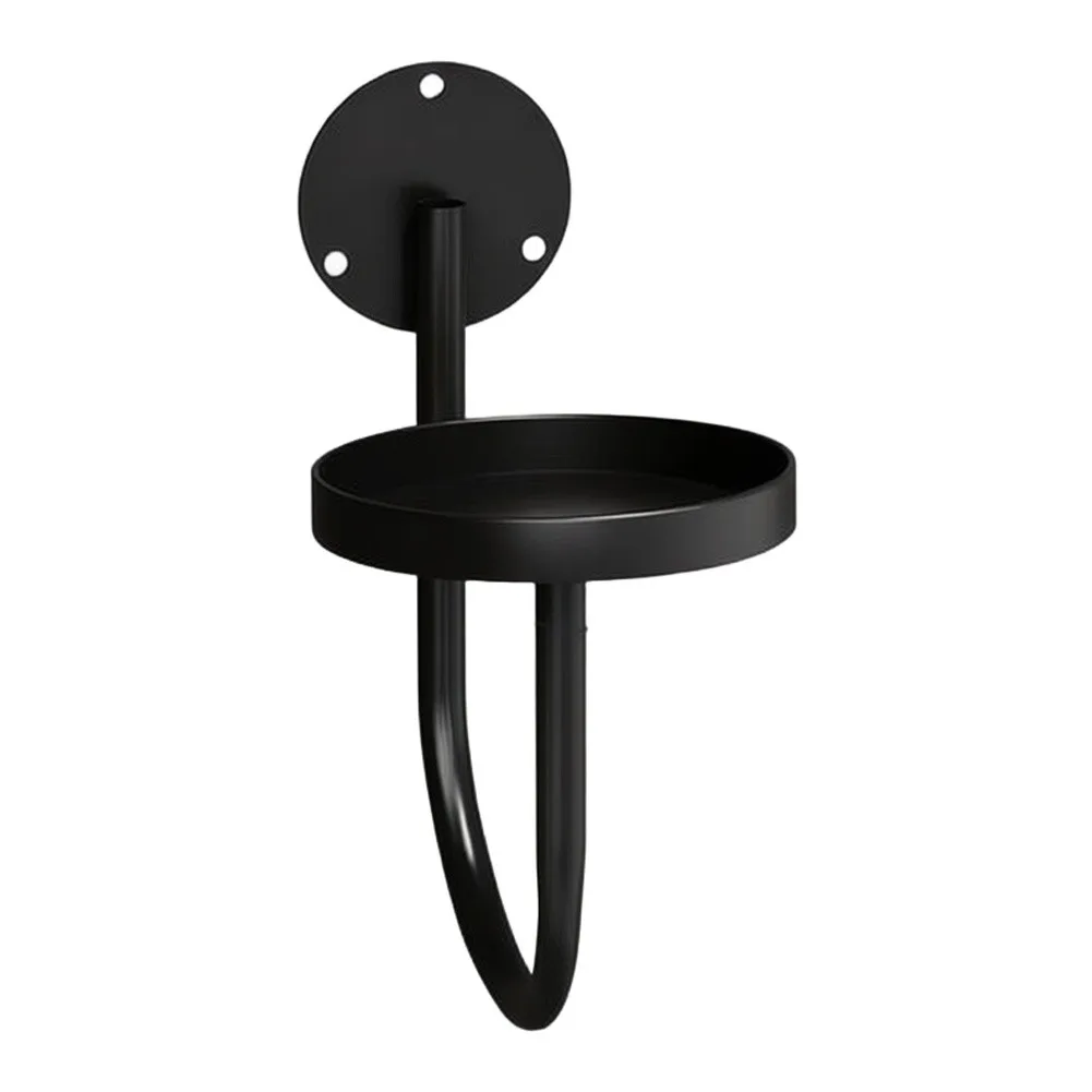 Wall Plant Holder with U Shaped Iron Frame for Vertical Greenery Arrangements and Decorative Object Presentation