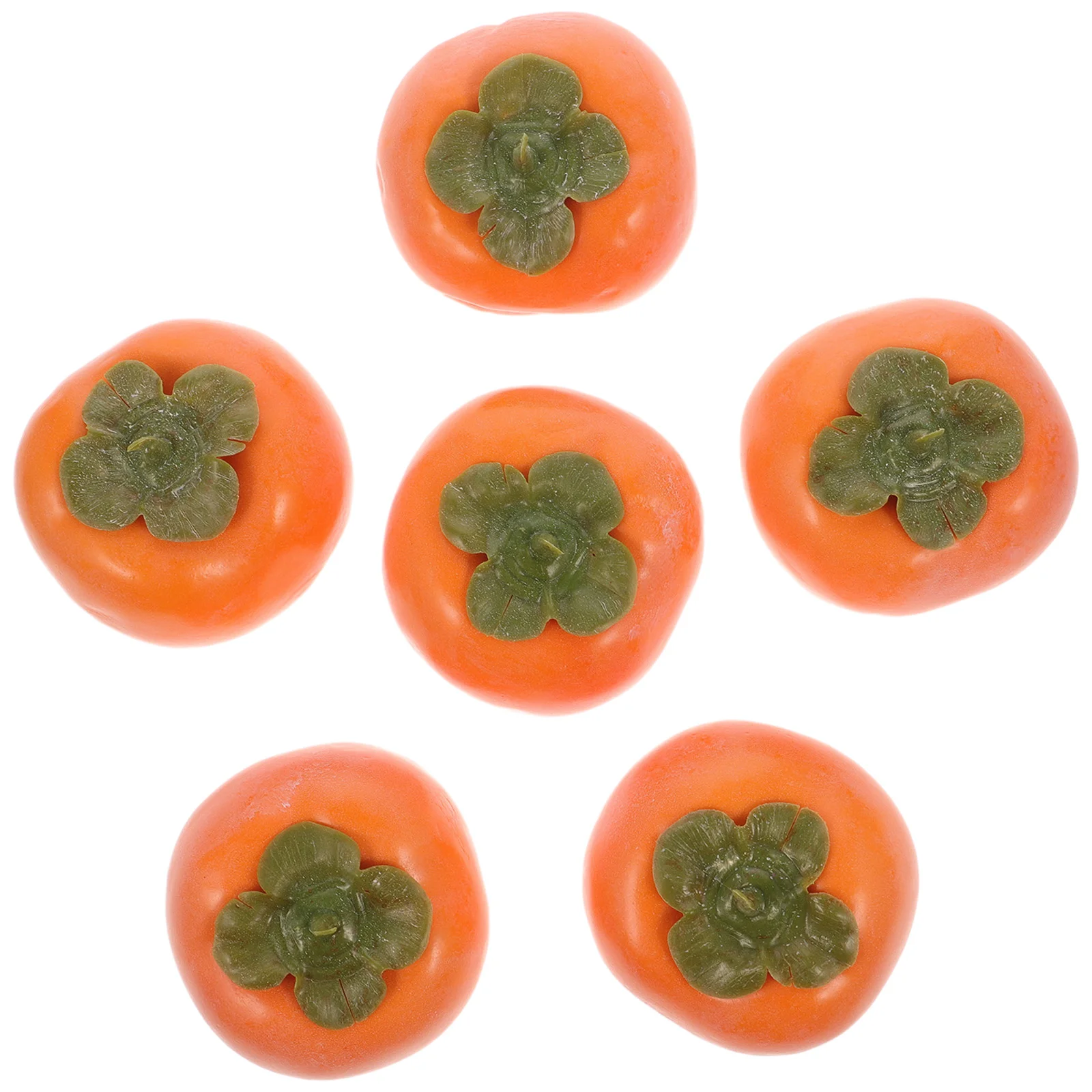 

6 Pcs Fake Persimmon Props Fruit Ornament Foams Artificial Showcase Decorative Model