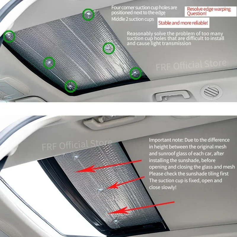 for Great Wall Haval H6 HEV PHEV 2024 2023 2022 2021 Accessorie Sunroof Sunshade Roof Sunscreen Heat Insulation Windscreen Parts