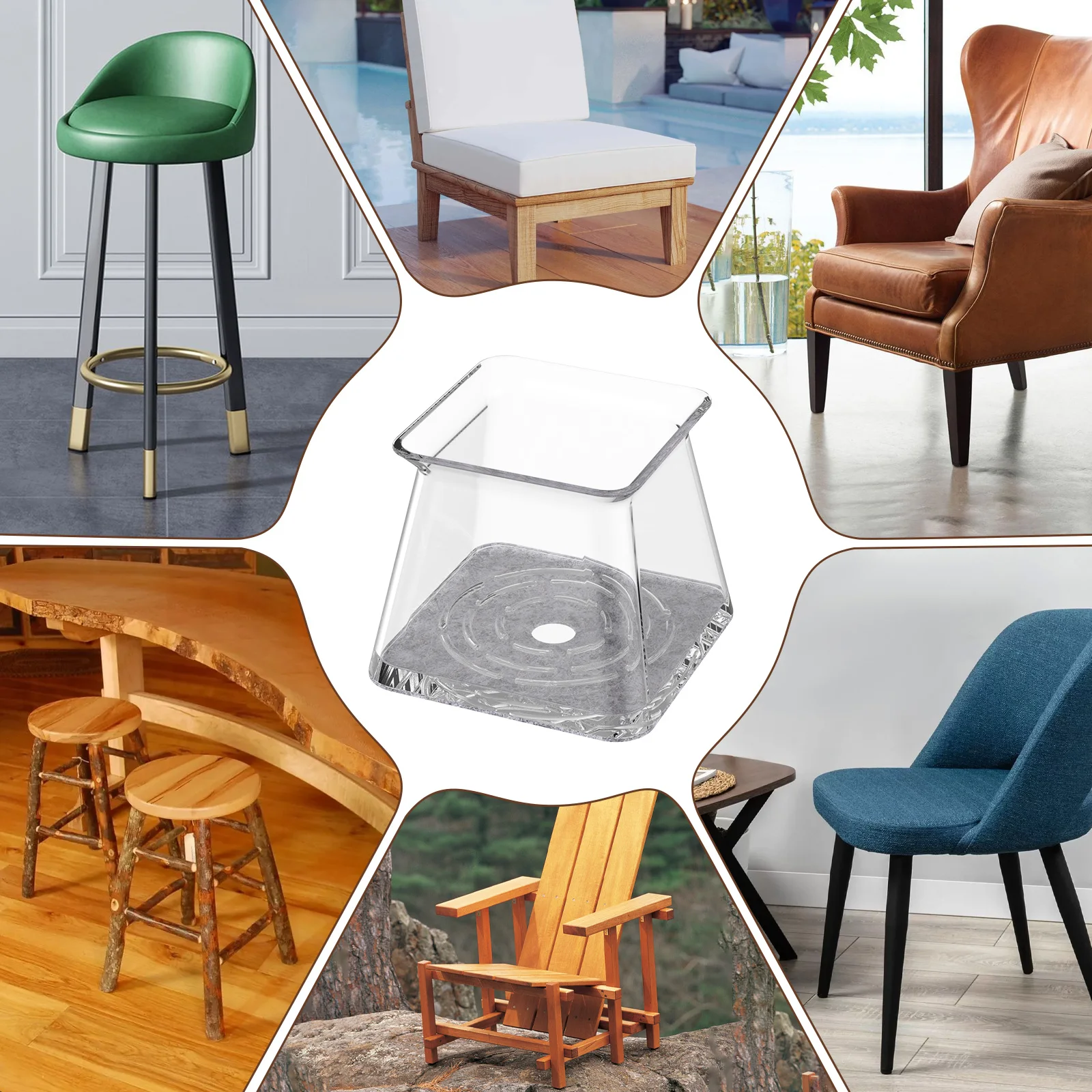 32 قطعة سيليكون كرسي الساق الطابق حامي M/L/XL المضادة للانزلاق الأثاث غطاء الساق مع ورأى أسفل مربع أقدام أثاث حماة