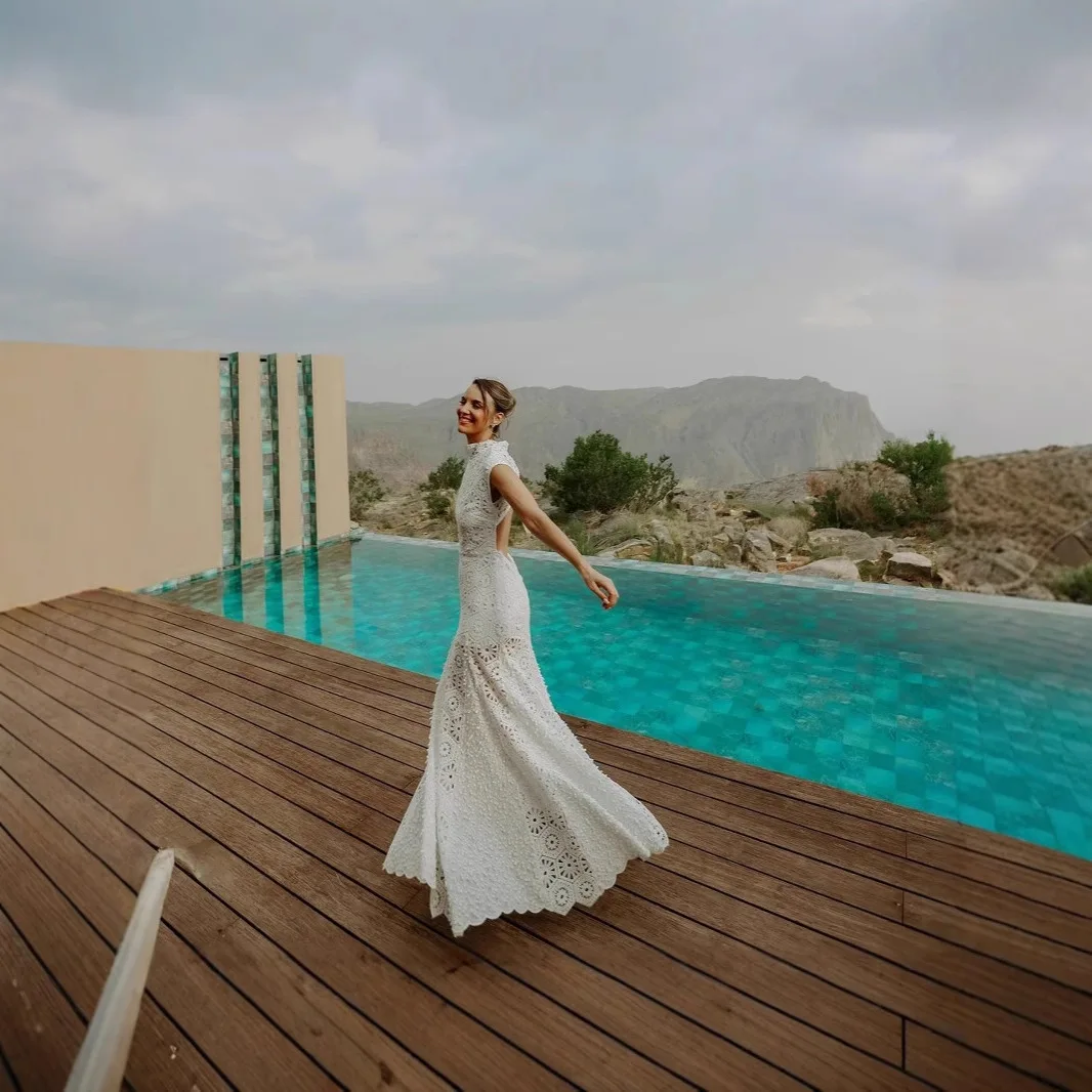 Vestido feminino férias halter pescoço fora do ombro elegante temperamento vestido pode ser usado como um vestido de casamento leve