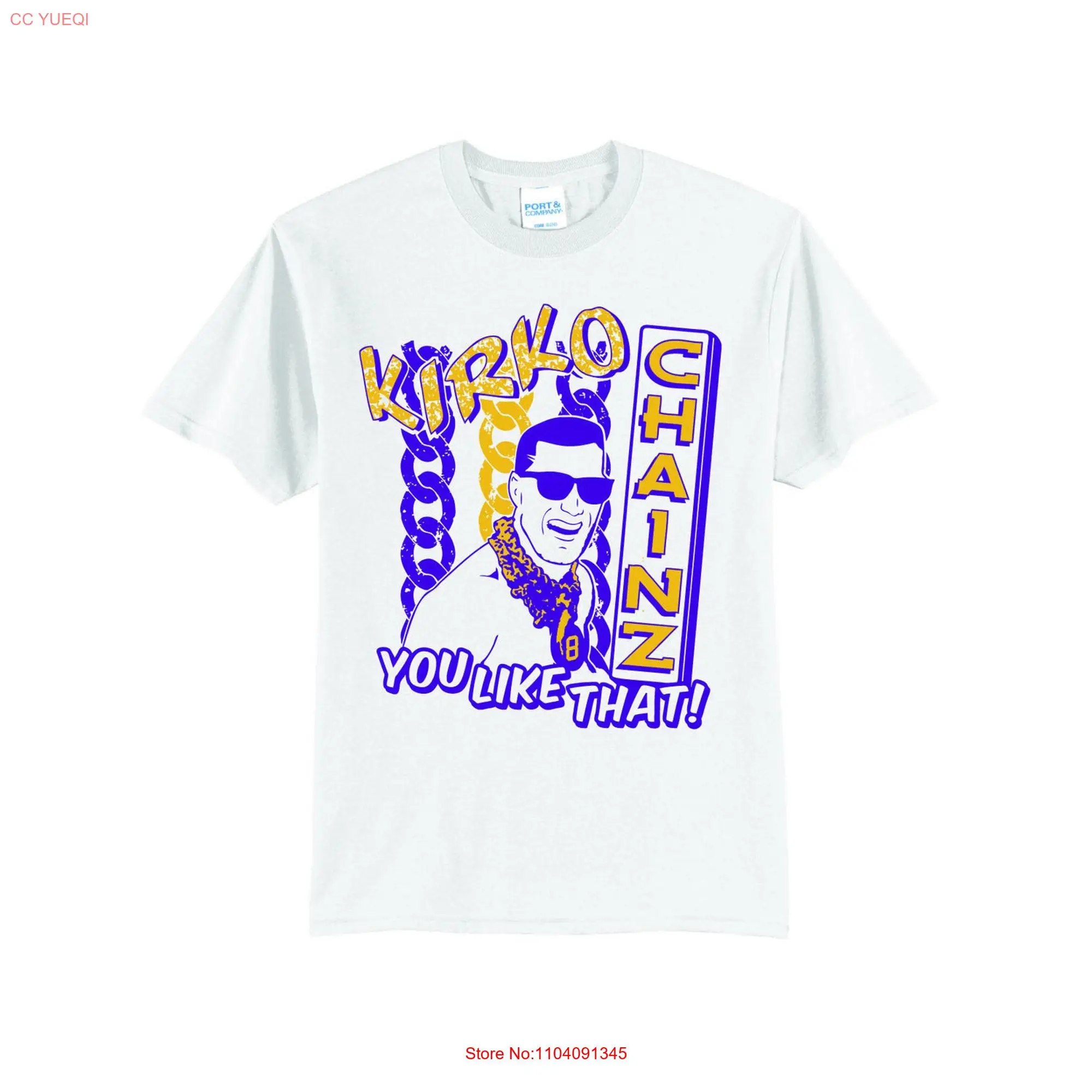 Kirko Chainz White T Shirt long or short sleeves