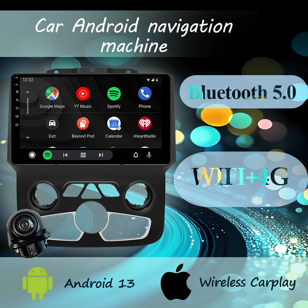 

ZoeHong 9"Wireless Carplay/Android Radio For Dodge Ram 2013-2019 Car Stereo GPS Navigation 4G WIFI Intelligent Android 13 System