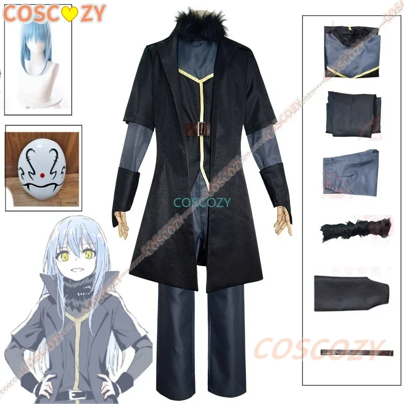 Anime That Time I Got Reincarnated As A Slime Cosplay Costume Rimuru Tempest Adult Black Uniform Suit Women Role Play Clothes