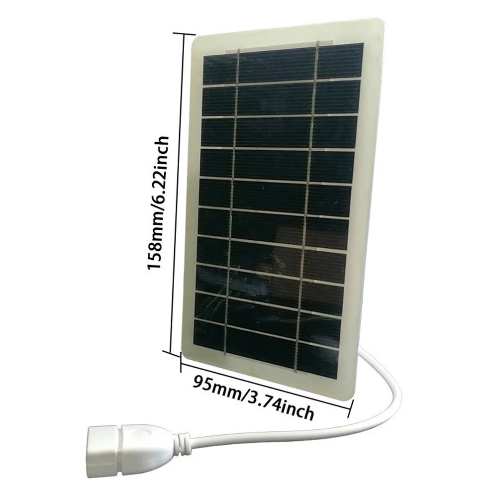 1 pz 2W 5V caricatore USB solare pannello solare pannello portatile in polisilicio per campeggio avventure all'aperto accessori per apparecchiature di alimentazione