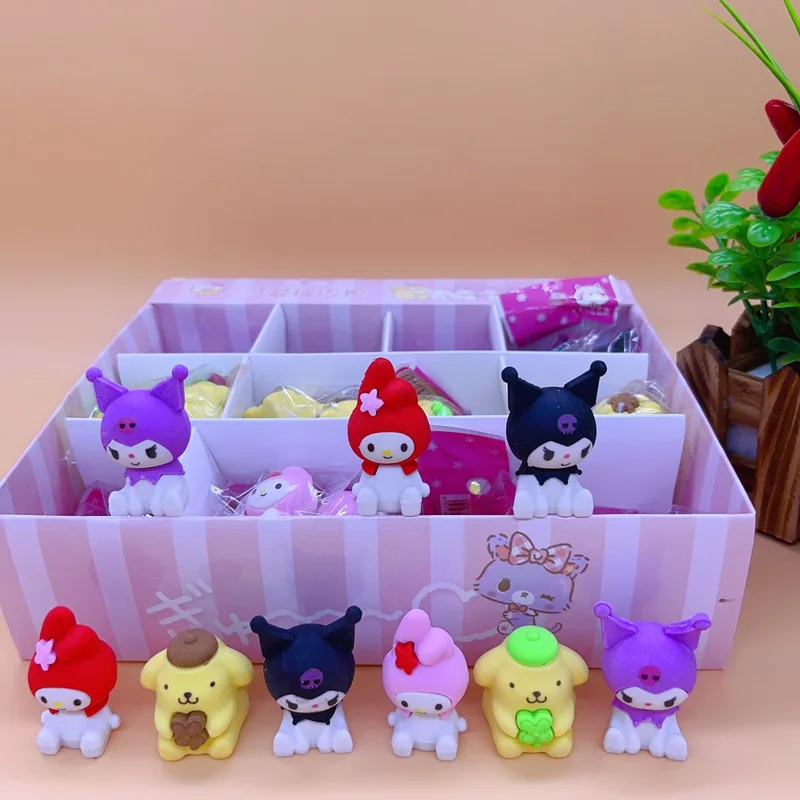 Imagem -02 - Sanrio Kuromi Minha Melody Pom Pom Purin Cartoon Styling Material Escolar Papelaria Prêmios Presentes de Aniversário Requintados 36 Pcs