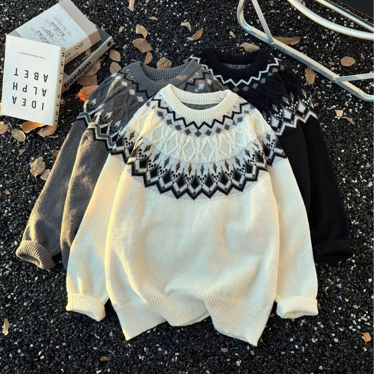 

Sli round Ne Knitted Sweater Men's Faionable Base Layer irt Autumn Winter Slim Fit Top Quali Polyester Fiber