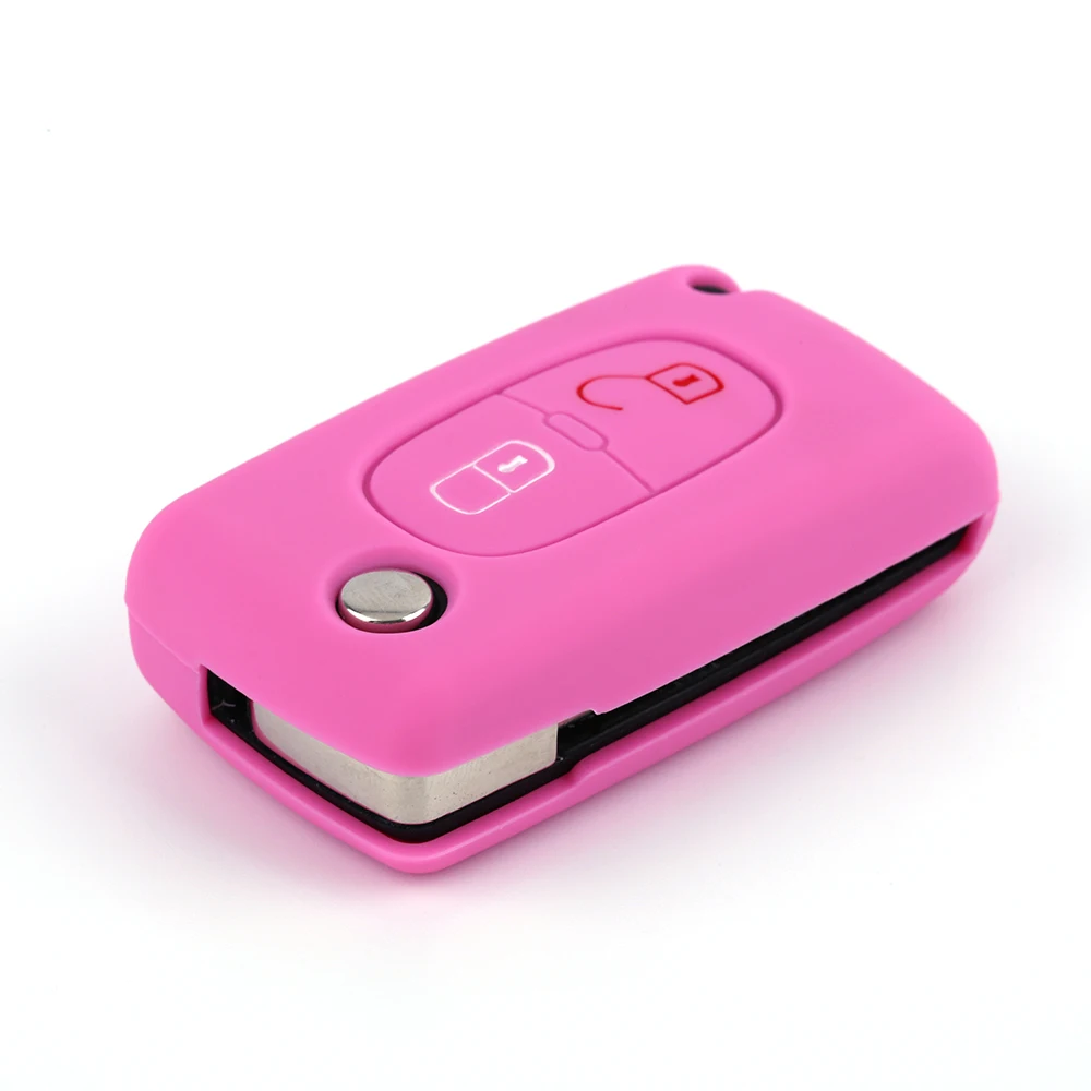 Silicone Car Key Cover for Peugeot 308 306 307 207 807 Citroen C2 C3 C5 C-Crosser C4 Picasso