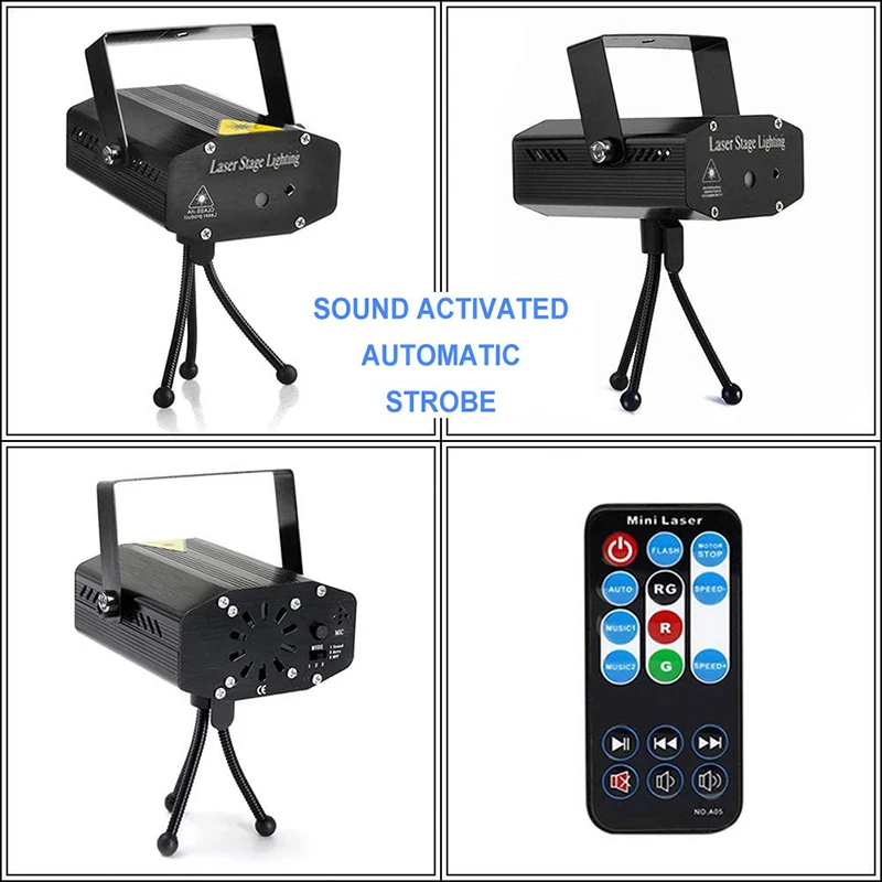 

2025 Nightclub Lights Remote Control LED Stage Light DJ KTV Disco Lamp Projector Laser Flash Christmas Party Wedding Bar