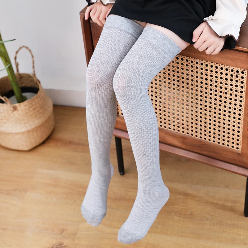 Baby Girls Soft Cotton Thin Breathable Long Socks Princess Kids Mesh Student Stockings Summer Autumn Over The Knee High Socks