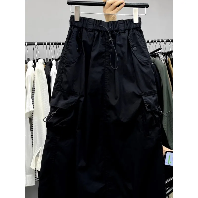 تنورة أمريكية كلاسيكية عالية الخصر للعمل بنصف الجسم للأطفال بتصميم صيفي جديد ذو إحساس متخصص في التنورة الطويلة