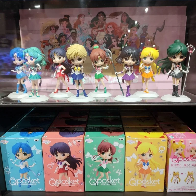 Bandai-Figurines d'action Anime Sailor Moon, Qposket Figuarts, Cosmos, Tsuk37, Usagi Eternal, Modèle de collection, Jouet cadeau, Nouveau