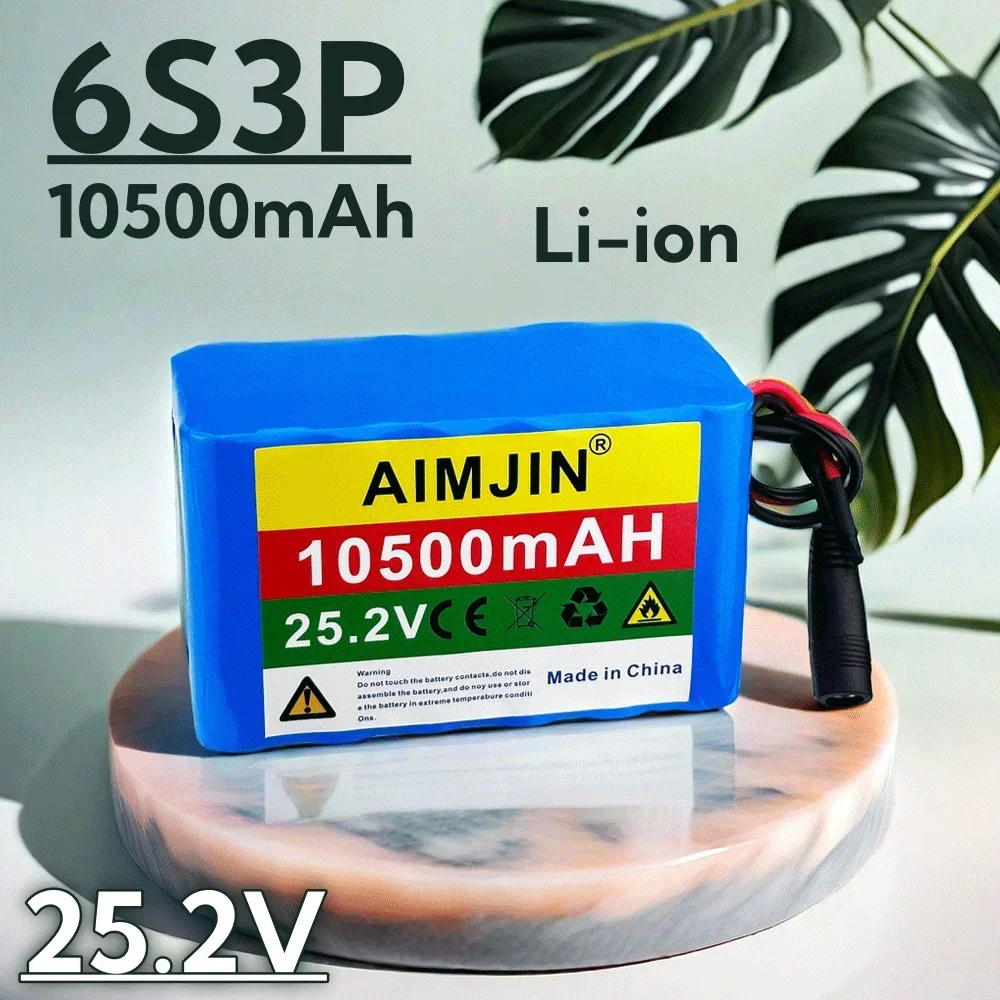 

6S3P 25.2V 10.5Ah 18650 Battery Pack 18650 Rechargeable Li-ion Battery for Mopeds Built-in BMS W/ 25.2V 2A Charger