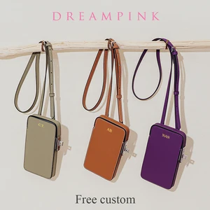 Luxury EP Leather Women Phone Bag Fashion Custom Name Mini Female Crossbody Bag Personalize Letters New Mobile Case Shoulder Bag