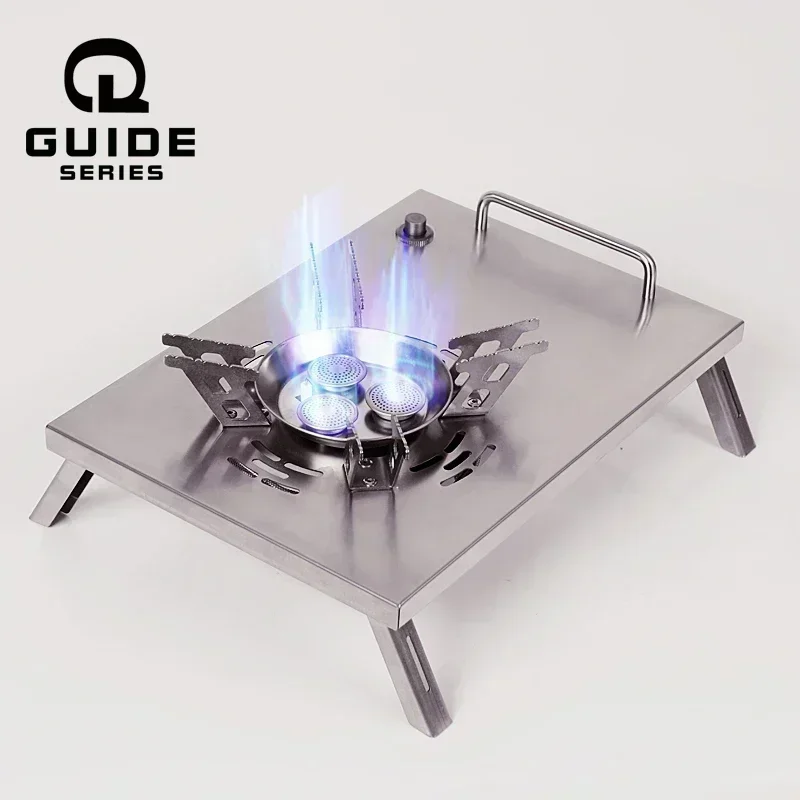 Three Core Wind Proof Stove Self Driving Tour Split Camping Cooker Picnic High-power Fire Stove Camping Stove Outdoor Gas