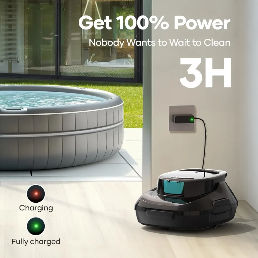 2026 Upgrade Scuba SE Cordless Pool Cleaner Upgrade 95-Min Runtime Smart Self-Parking Pool Vacuum for Above-Ground Pools Renewed