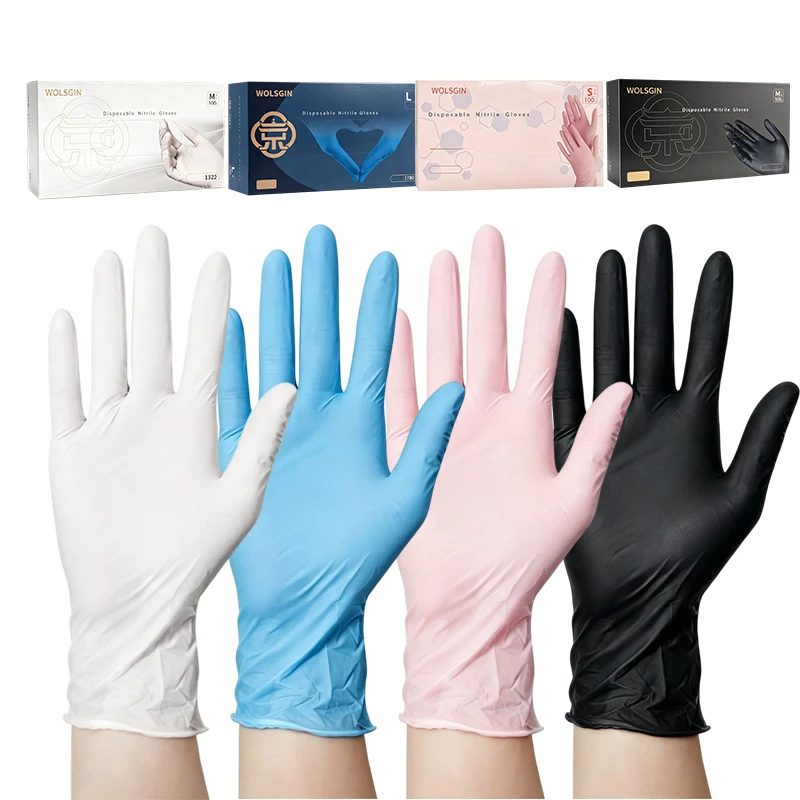 20/50/100/200/400PCS Disposable Nitrile Gloves for Household Use, Hairdressing, Cleaning, Dishwashing, and Tattoo Gloves