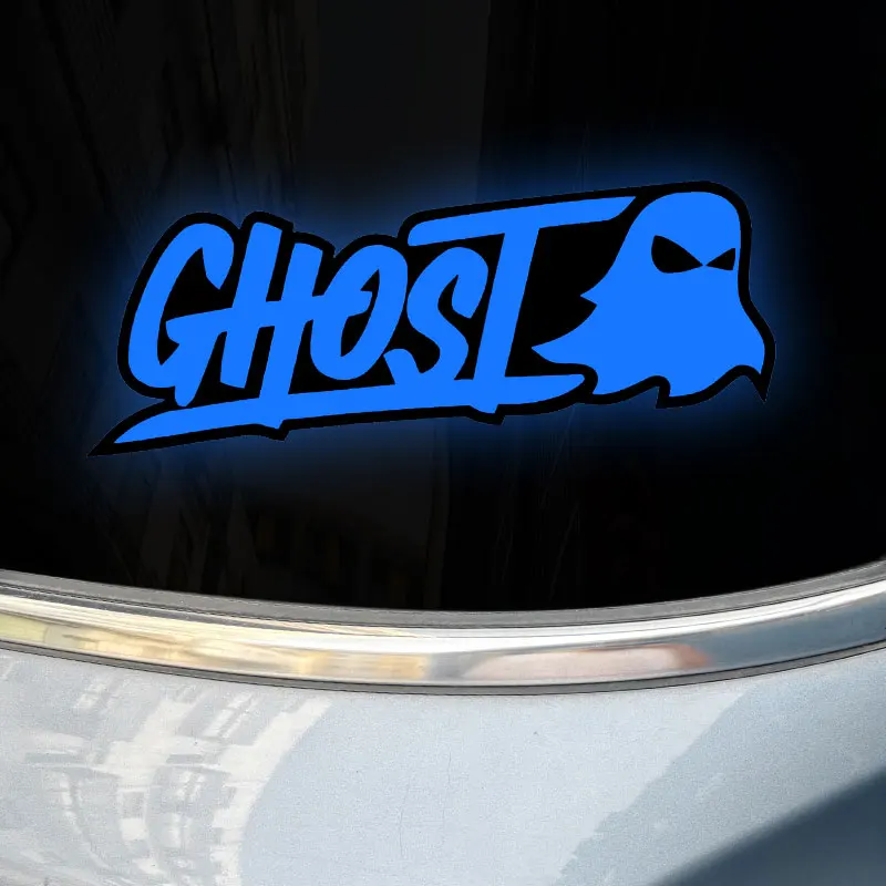 Autocollants réfléchissants fantôme moto, 1 pièce, pour bricolage, Scooter, fenêtre de voiture, pare-chocs, ordinateur portable, autocollants en vinyle amusants auto-adhésifs imperméables