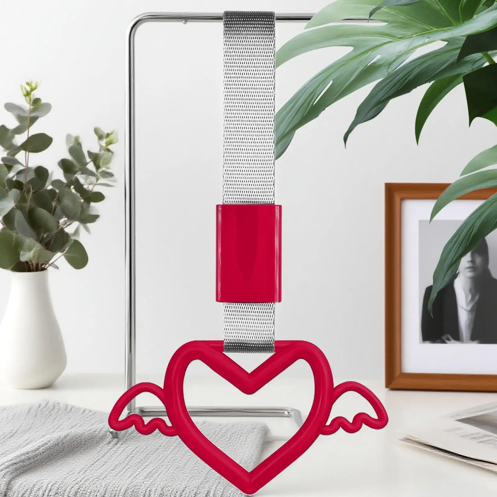 

Car Handle Strap Drift Charm Rings Heart Shaped Car Handle Straps Drift Charm Automotive Interior Exterior Decoration For