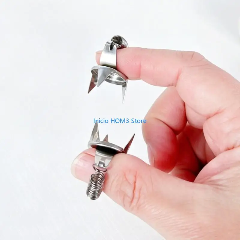 A5YD Pottery Glazing Thumb Tweezers Stainless Steel Ceramic Glazing Tool For Ceramic Dipping Coating Handmade Clay Craft