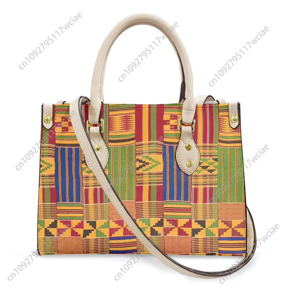 

African Ethnic Culture Design Tote Bag Purse Womens Mens Personalized Text Image PU Leather Handbag Business Shopping Gift Bags