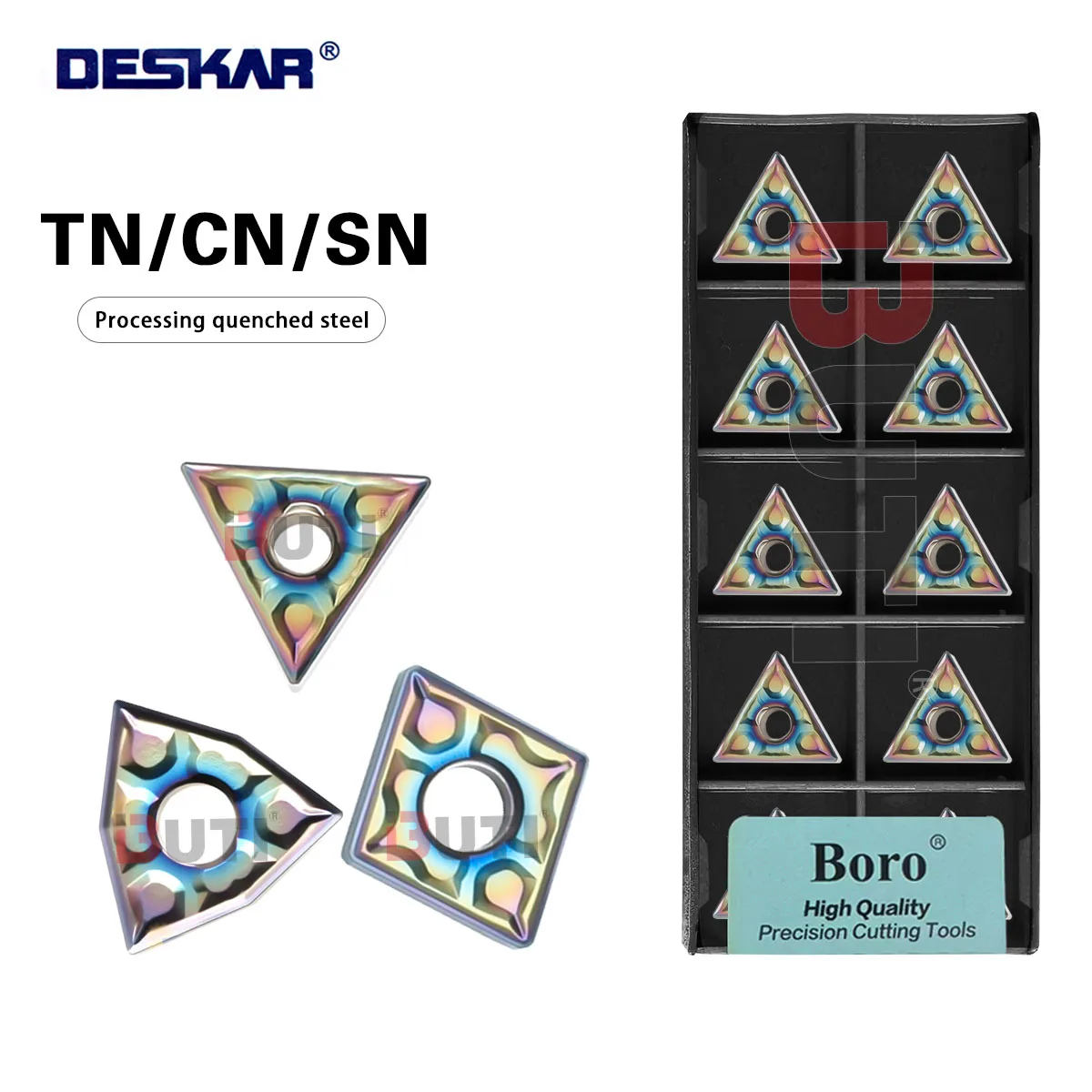 

DESKAR 100% Original WNMG080404/08 TNMG160404/08 CNMG120404/08 TF TF918 Processing Quenched Steel Turning Blade Lathe Color Tool