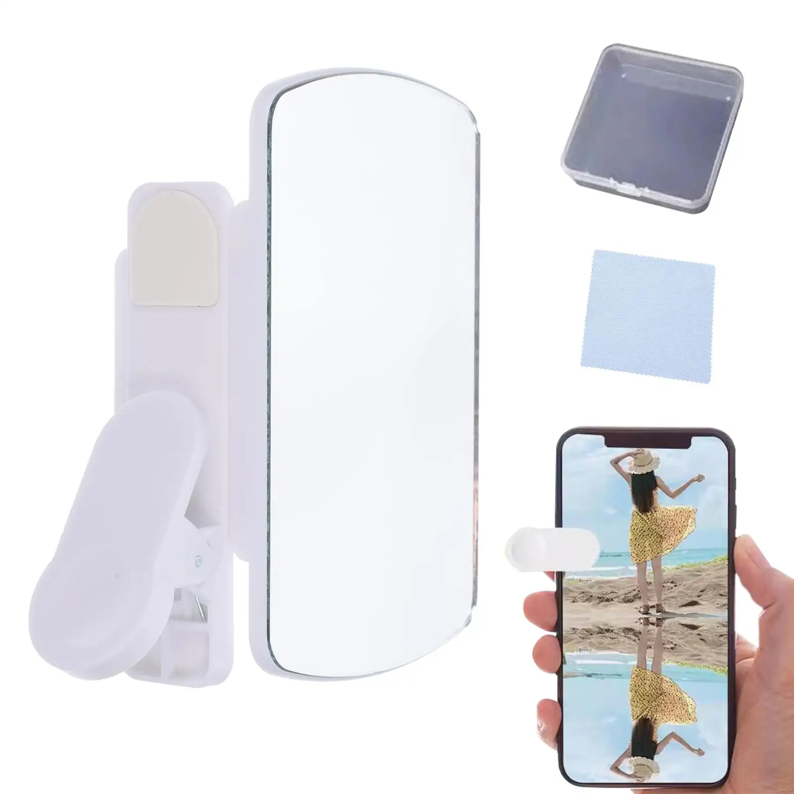Smartphone Camera Mirror Reflection Clip Kit Capture Stunning Reflections Clip Clamp High Reflectivity Creative Reflector