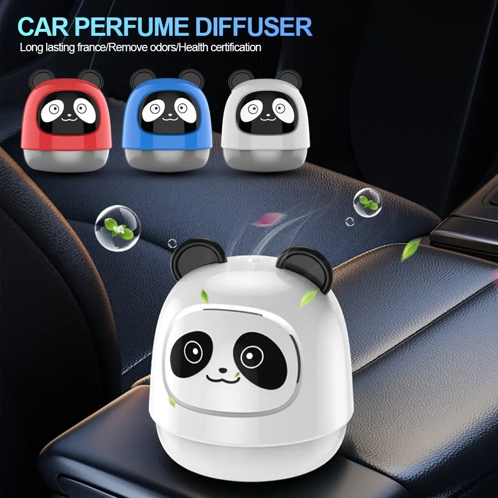 Car Mounted Solid Perfume Panda Shaped Ornament With A Long-lasting Fragrance Car Interior Accessories For Women