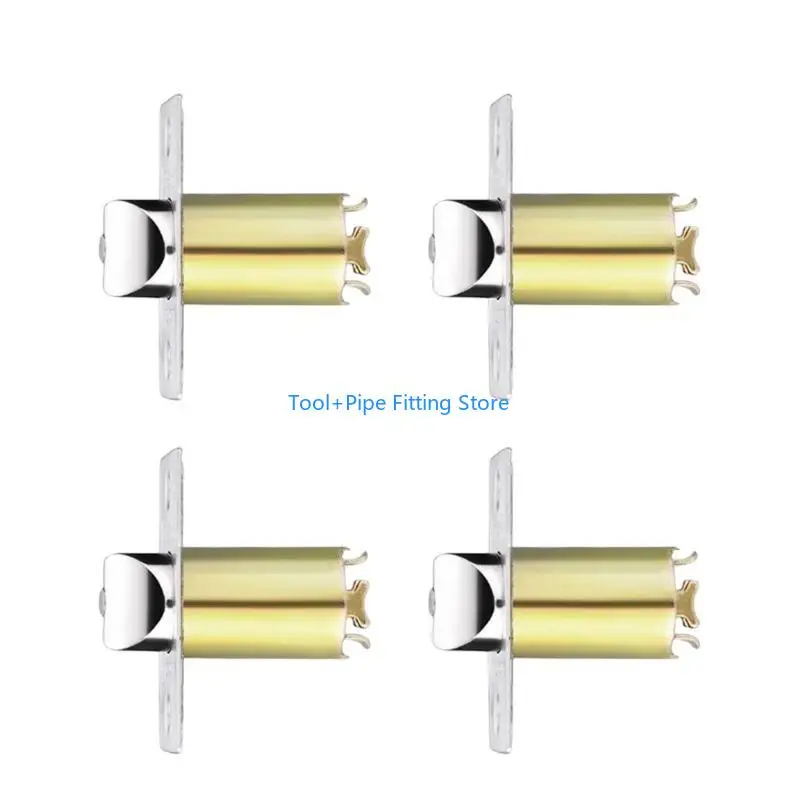 F92B 4Pcs Round Balls Door Knob Body Lock Cores Single Lock Body Tongue Replacement Locking Tongue Fitting Easy to Install