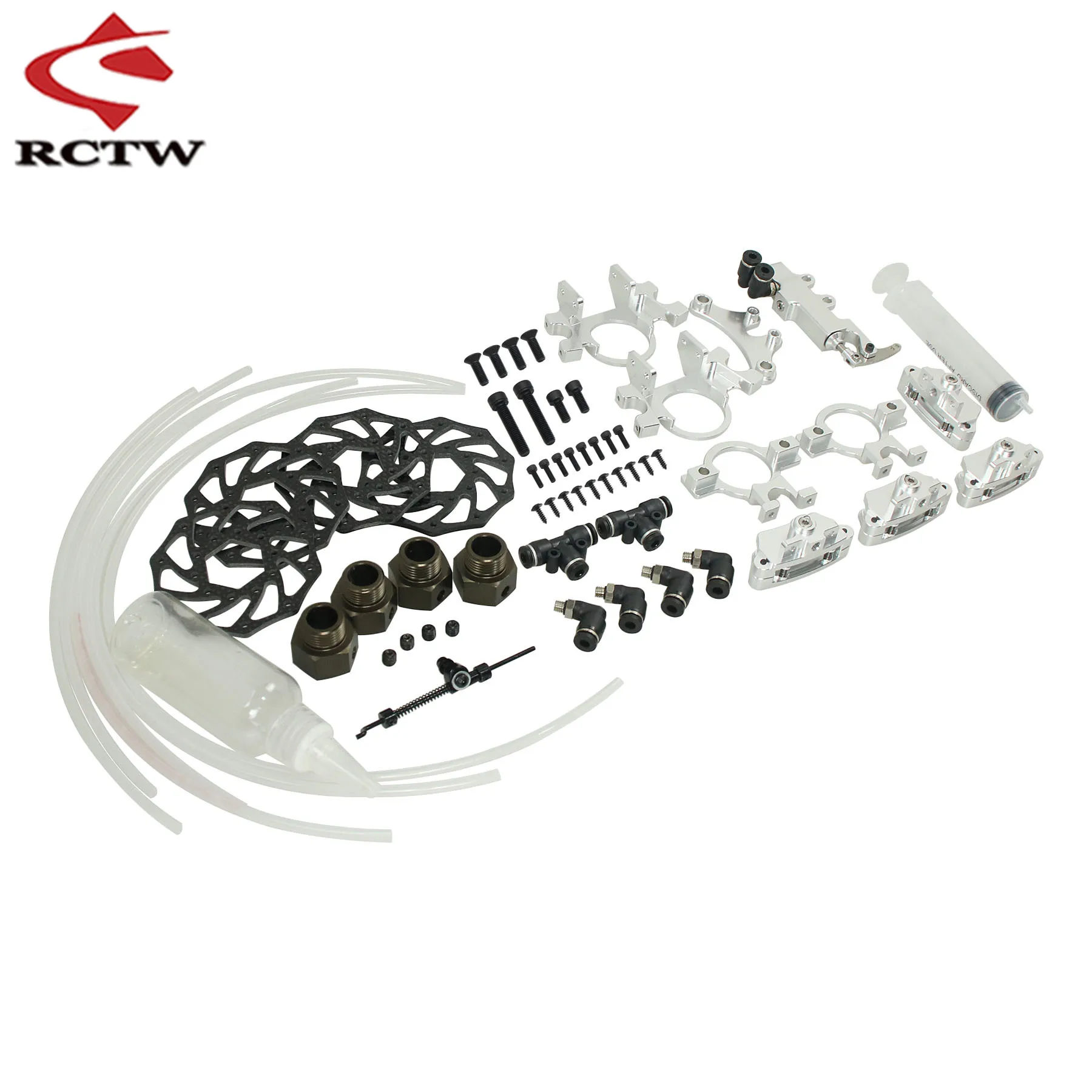 Supercar Rally 4 Wheel Hydraulic Disc Brake System Kit for 1/5 Rc Car ROVAN ROFUN RF5 F5 MCD XS5 Truck Spare Upgrade Parts