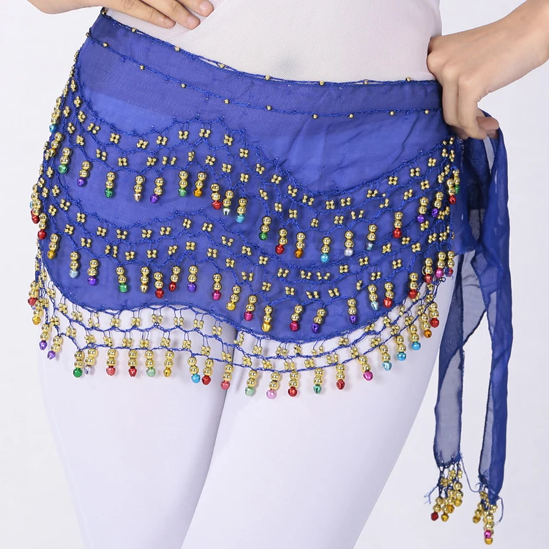 New Women Belly Dance Costume Hip Scarf Bead Bell Tassels Sequin Accessories Belt Skirt Thailand/India Dance Skirt Dancer Belt