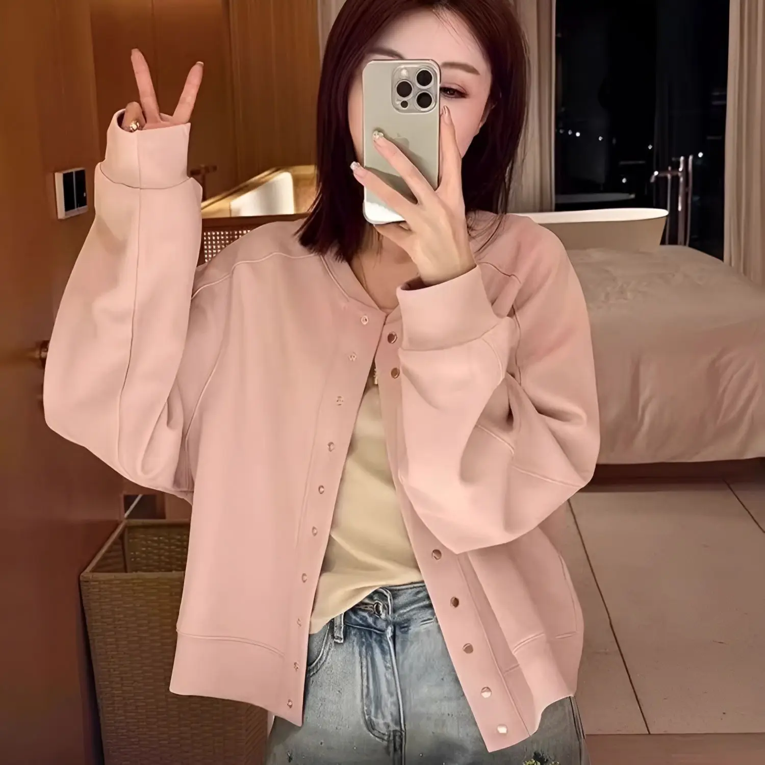 هوديس جرافيك Y2K بلايز امرأة مطرزة متعددة جيب ديكور ملابس خارجية الجنس اللون منعت التدرج الكلاسيكي الثقيل