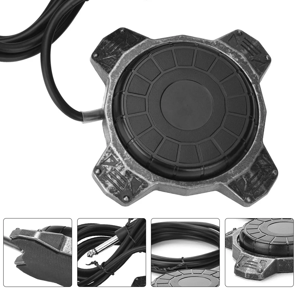 دواسة وشم مرنة من سبائك الألومنيوم مطلية بالكهرباء 360 درجة بدون زاوية ميتة، مفتاح قدم ثابت لآلة الوشم