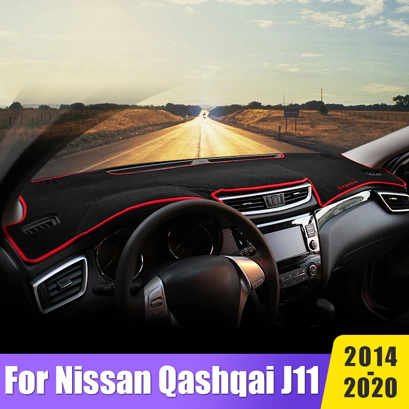 

Car Dashboard Cover Non-Slip Mat Instrument Carpet DashMat Accessories For Nissan Qashqai J11 2014 2015 2016 2017 2018 2019 2020