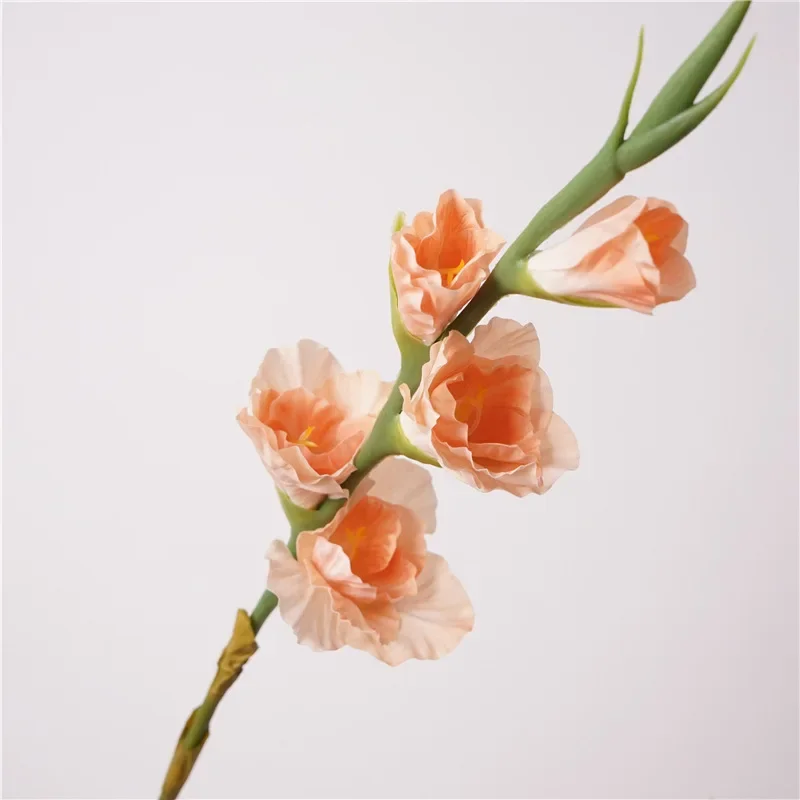 4 Stück/Set Feuchtigkeitsspendende Gladiolen Kunstblumen mit Echtem Touch für Hochzeitsdekoration, Luxuriöse Heimdekoration, Party-Blumen – Detail 5