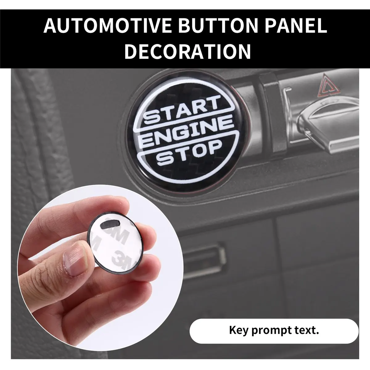 Super Sale Carbon Fiber Car Start Engine Stop Button Button Panel Interior Trim for Ford Mustang 2024 Brand New Auto Accessories view 3