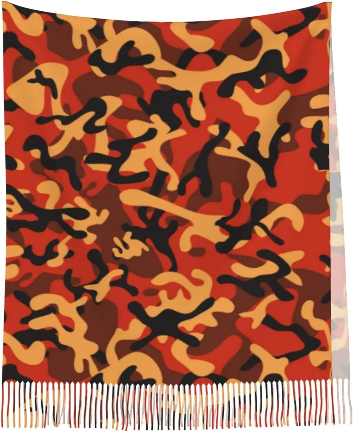 وشاح للنساء أوشحة شتوية طويلة مريحة بشراشيب، أغطية شال عصرية من الكشمير تناسب الارتداء اليومي للسيدات