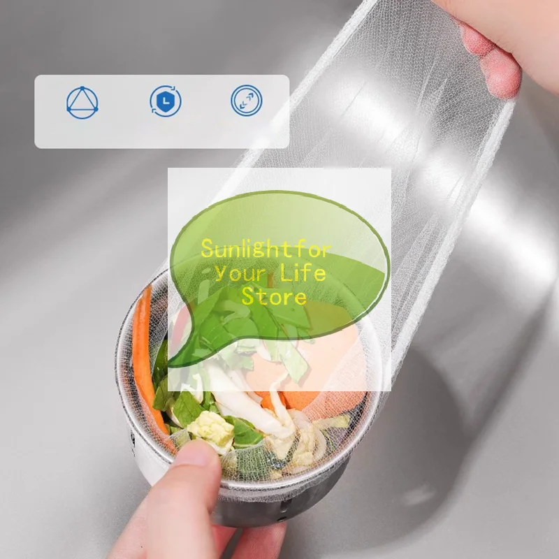 

HOT!100Pcs/Pack Disposable Sink Filter Kitchen Sewer Net Garbage Filter Bag Sink Strainer Bathroom Drain Hair Anti-blocking Net