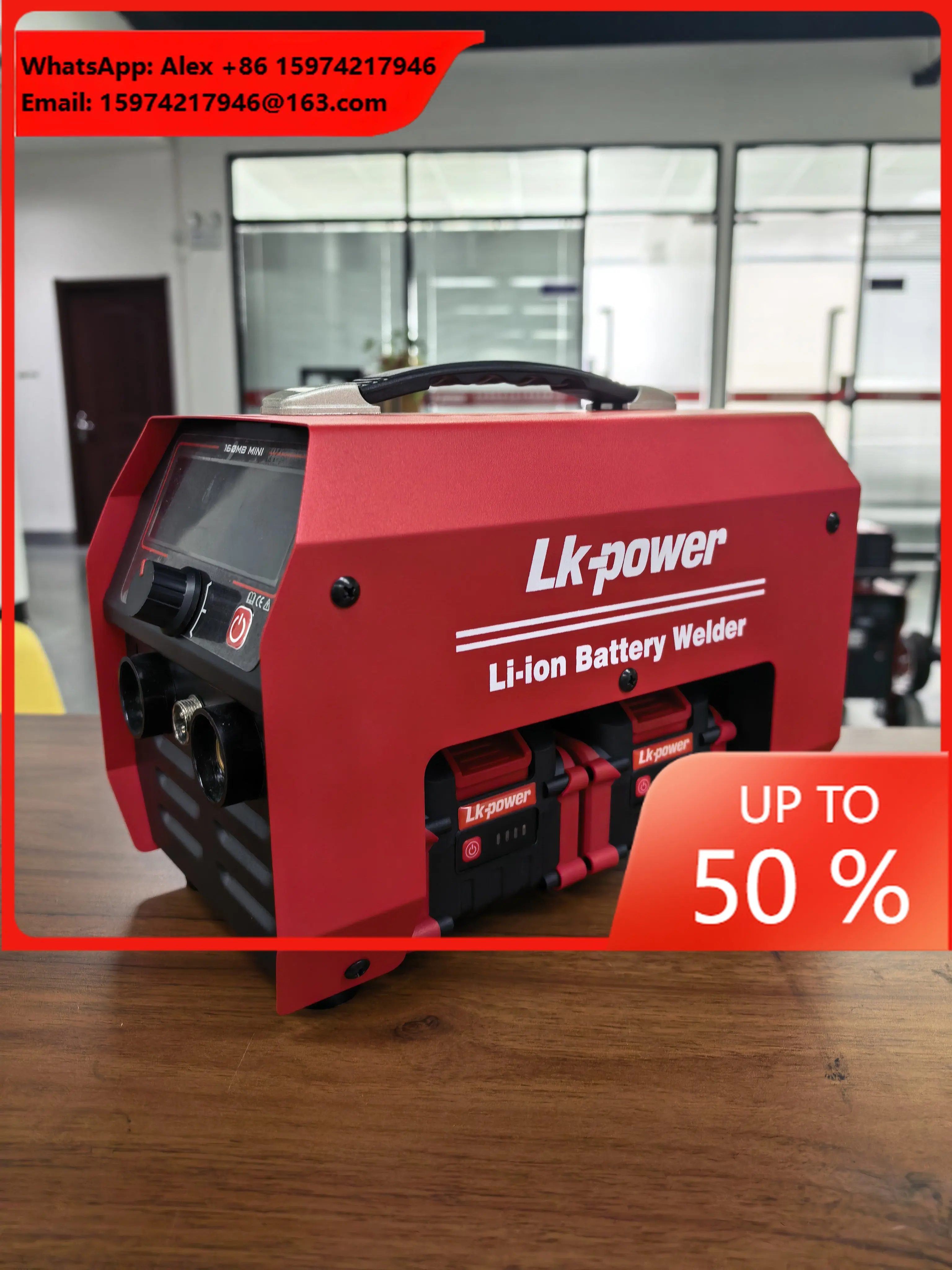 New LKPower Cordless Lithium-Ion Battery Welder High-Capacity Portable Inverter Welding Machine Off-Grid Field Repair Work