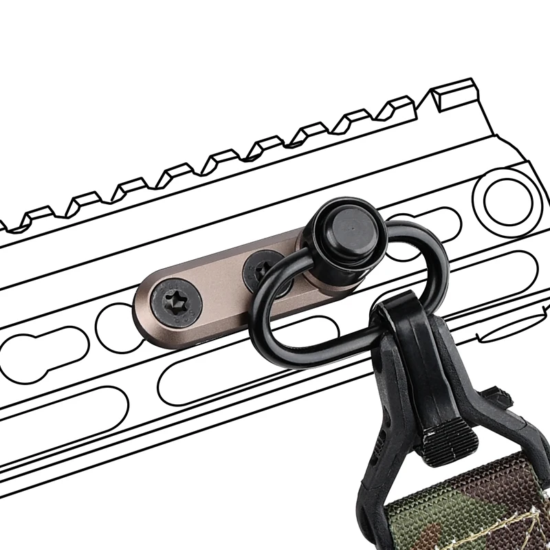 WADSN hebilla táctica desmontaje rápido giratoria Picatinny M-LOK caza - imagen 3