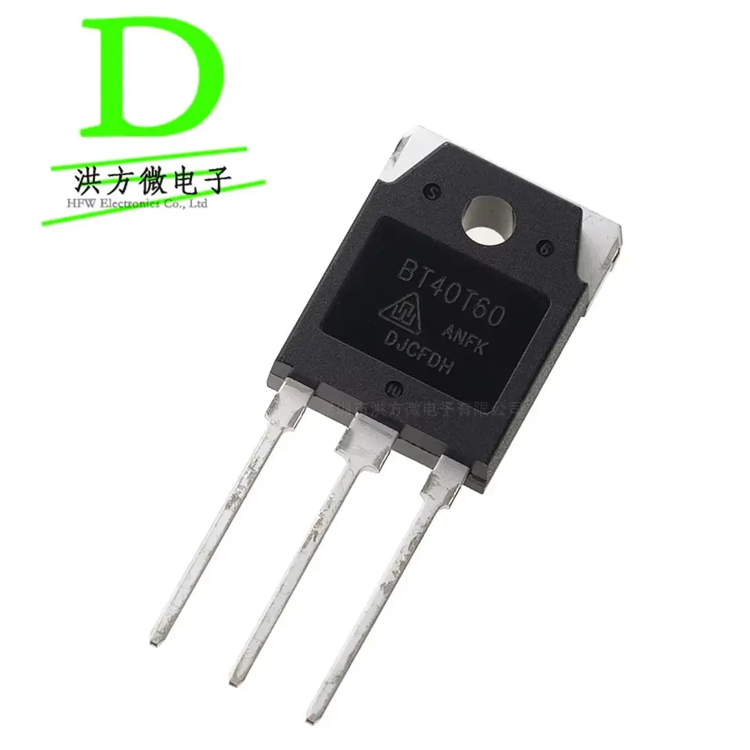 

5PCS BT40T60 NEW Original CRMICRO MOSFET IGBT BT40T60ANFK TO-3P 600V 40A 280W