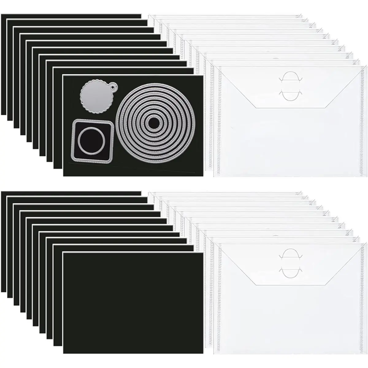 Best sales 2026 60PCS Dies & Stamps Storage Pockets and Magnet Sheets,Magnetic Die Storage,Stamp and Die Storage Pockets