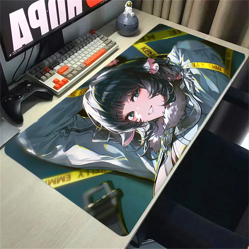 XXL 90X40CM Kawaii أنيمي فتاة جين دو ماوس الوسادة لعبة Zenless منطقة صفر ماوس الوسادة كبيرة المطاط عدم الانزلاق الألعاب Lockrand الجدول حصيرة #4