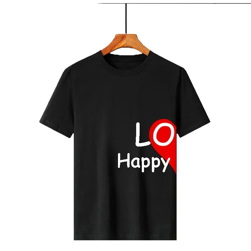 Man Women Summer Y2k T-shirt LOVE Print 2024 Couple Short Sleeved Casual Tees Clothing Loose Pure Cotton Soft Top XS-3XL