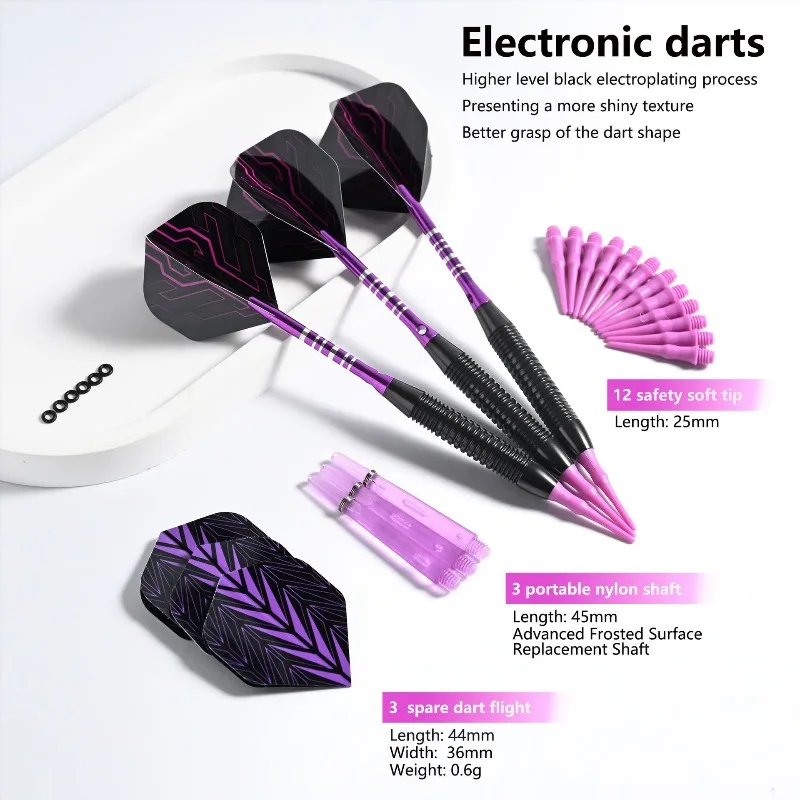 

Darts 19g Soft Sports Entertainment Archery Accessories Caterpillar Black Tip Electronic Dart Set 2ba Professional Training Game