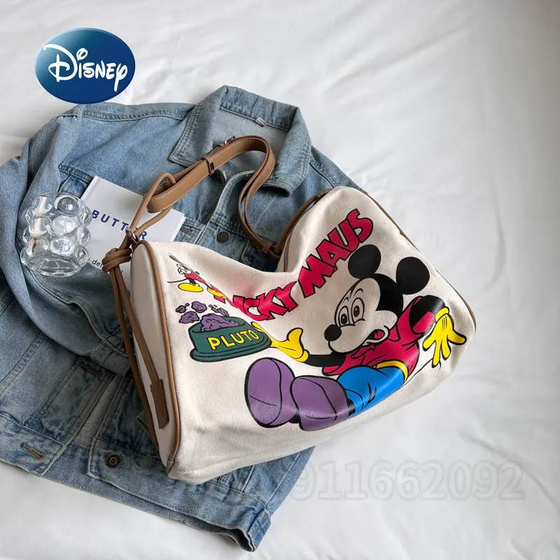 Disney Mickey New Women\'s One Shoulder Oblique Bag Large Capacity Women\'s Travel Bag Luxury Brand Cartoon Fashion Handbag