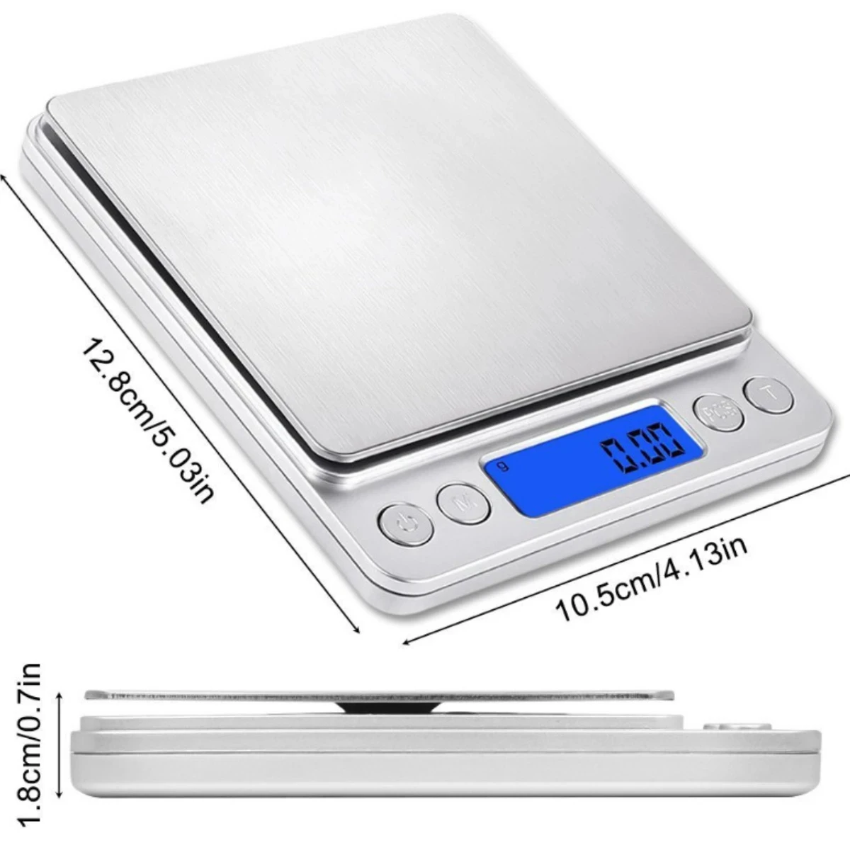 Balance de cuisine numérique 3000g/ 0.1g, pour petits bijoux, aliments, poids en grammes et Oz, avec LCD/tare